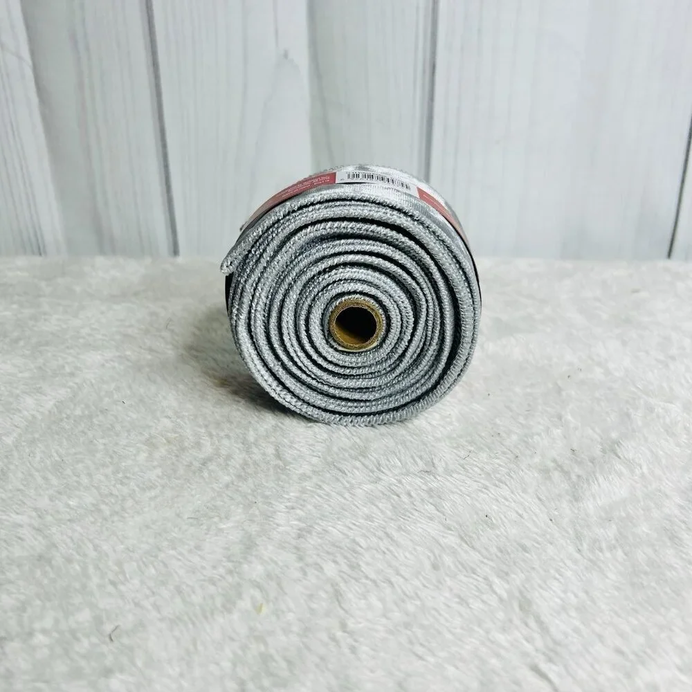 Mixed Lot of 5 Ribbon Rolls Various Sizes Black White Silver NEW